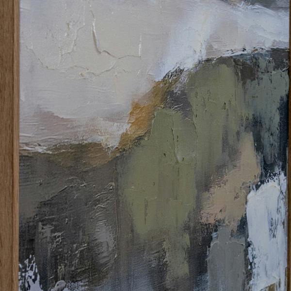 Hillside View Hand Painted Canvas in Frame