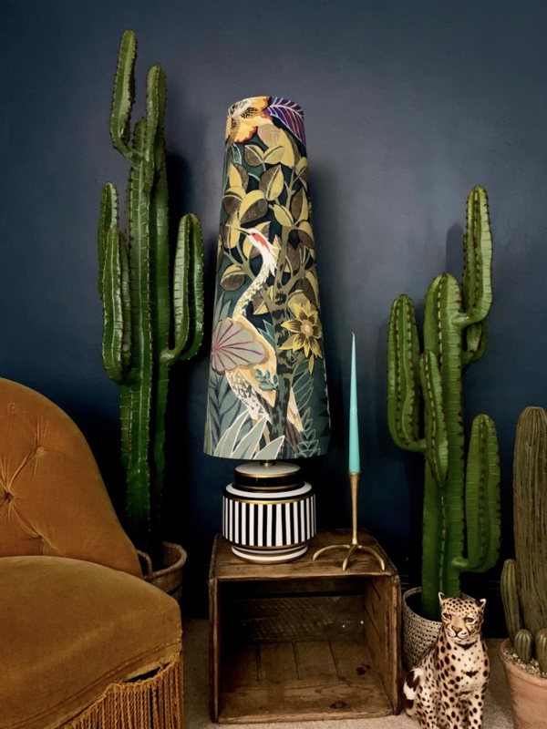 Paradise Lost Velvet King Cone Lampshade