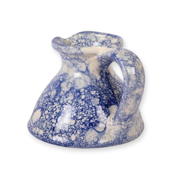 Burbujas - Flat Based Ceramic Blue Jug