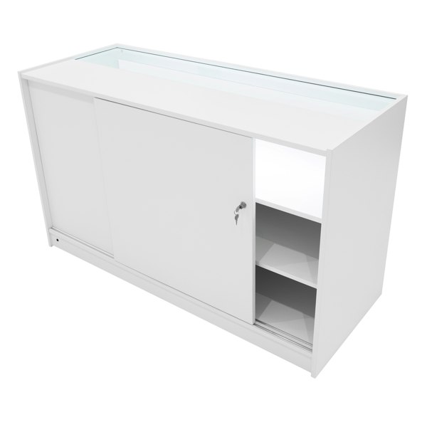Monstershop Iris LED Shop Counter Set CM60 & 2 x B1500 - White
