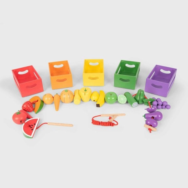 tickit Wooden Sorting Fruit & Vegetable Crates