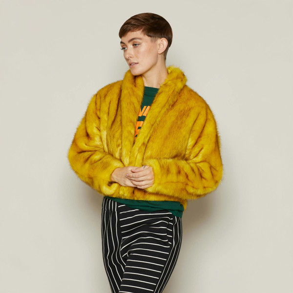 Bo Carter Tiffany Faux Fur Jacket - Goldfinch