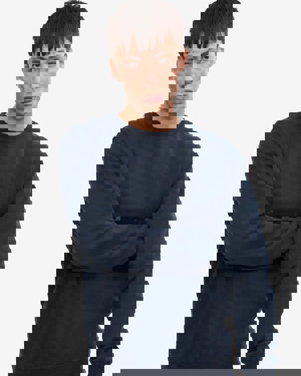 Colorful Standard Mens Classic Organic Crew Neck Sweatshirt - Navy Blue