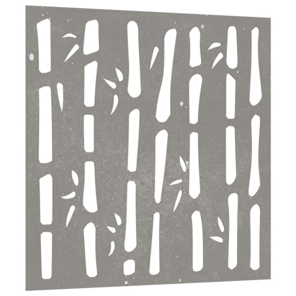 Berkfield Garden Wall Decoration 55x55 cm Corten Steel Bamboo Design