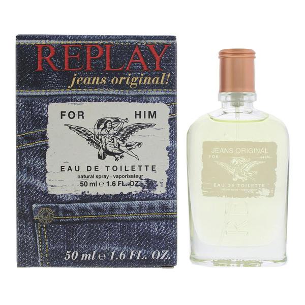 Replay Jeans Original! For Him Mens Eau de Toilette 50ml Fragrance