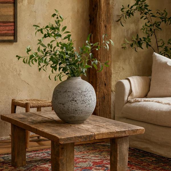 Wyld Haus Sunvale Weathered Stoneware Round Ceramic Vase