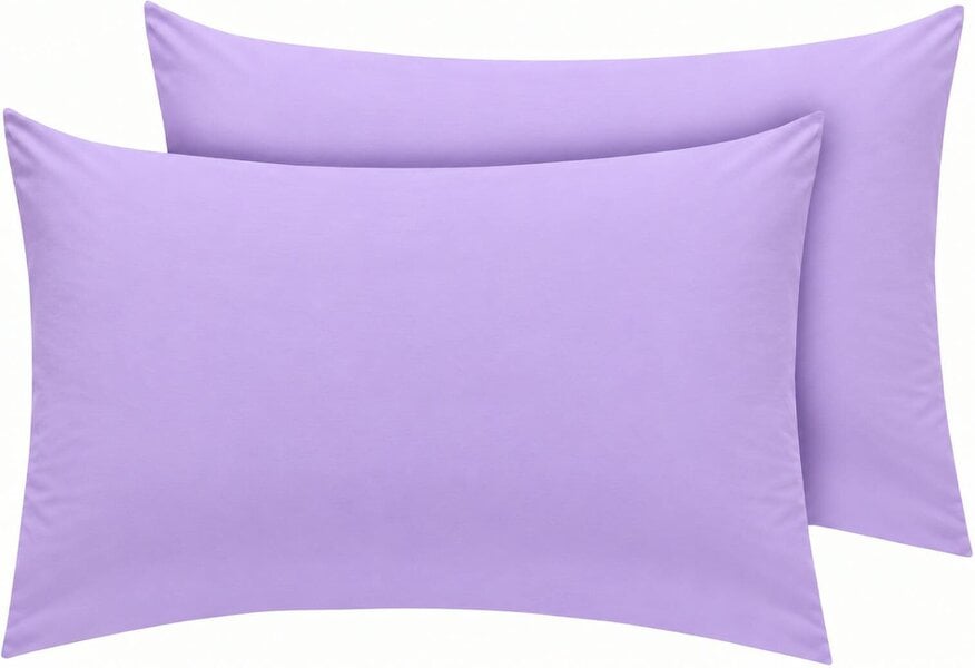 Night Zone Microfibre Pillowcases Pair – Soft Touch Hypoallergenic Easy Care Bed Linen - Lilac