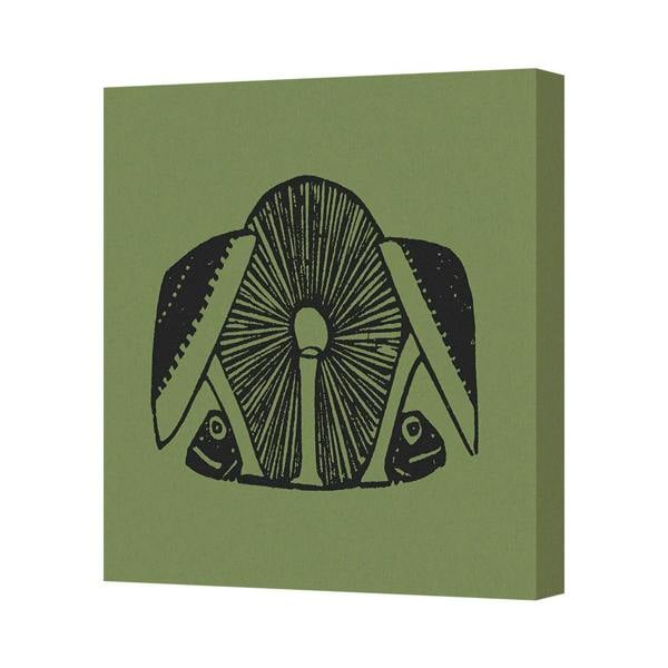 Benjamin Tate Design Contemporary Green Canvas Art Print Gallery Wrapped Handmade In The UK