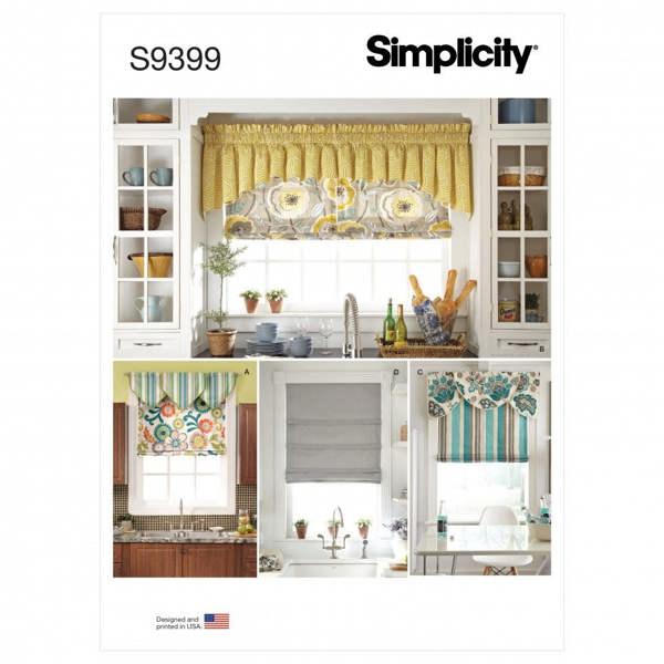 Simplicity Sewing Pattern 9399, Curtains OS (One Size) - Easy