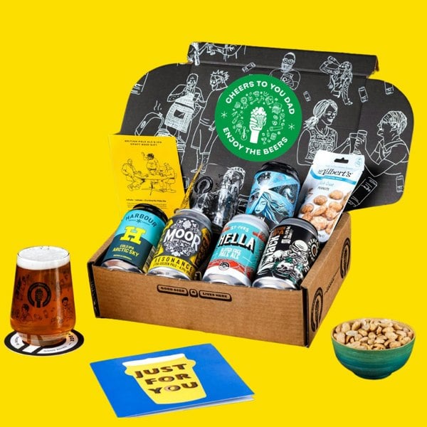 QWERTY Beer Box Pale Ale & IPA Cheers Dad Craft Beer Gift Hamper