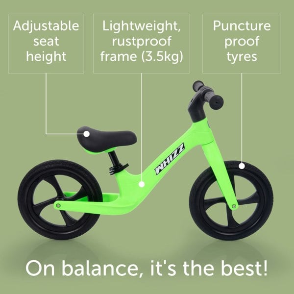 tickit Whizz Balance Bike - Green