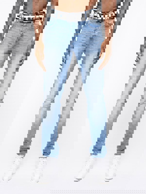 Crosshatch Barbeck Slim Fit Denim Jeans Light Wash