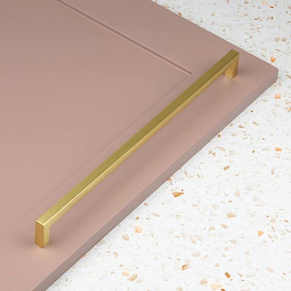Handle & Home Satin Brass Square Handles
