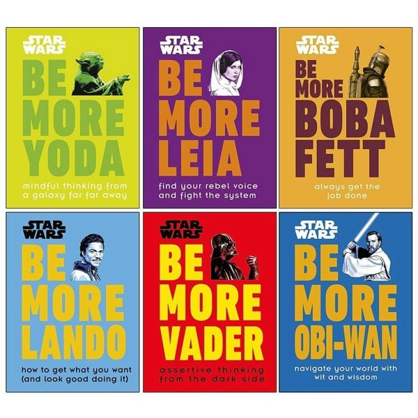 Star Wars Be More 6 Book Set (Yoda, Leia, Boba Fett, Lando, Vader & Obi-Wan)