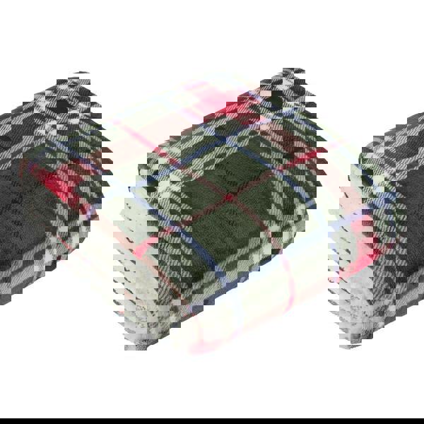 Wylder Braemar Sherpa Fleece Tartan Throw - Berry/Pine