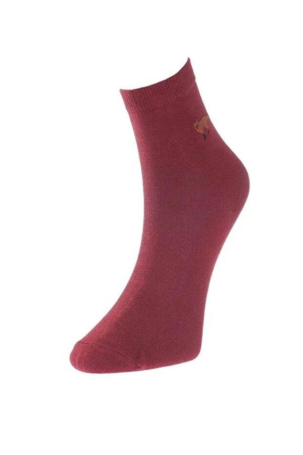 WOVCOR 3-Pack Cotton Animal Embroidered Knit Socks