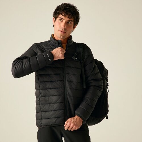 Regatta Mens Marizion Padded Jacket - Black/Wood Brown