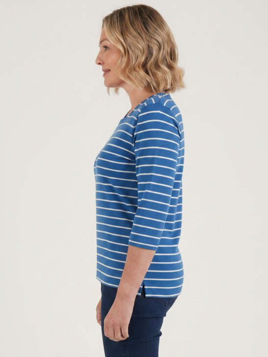 PennyPlain Pennyplain  Yds Square 3qs - Lt Ultramarine/white