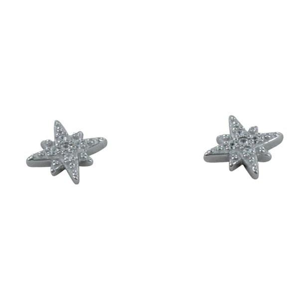 Follow That Star Sterling Silver Pavé Stud Earrings - Reeves & Reeves