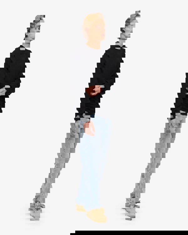 Colorful Standard Mens Classic Organic Crew Neck Sweatshirt - Deep Black