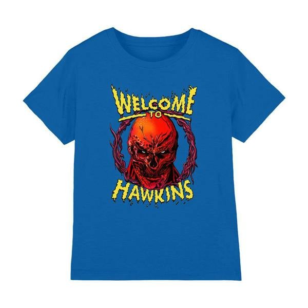 Stranger Things Childrens/Kids Welcome To Hawkins Vecna T-Shirt - Royal Blue - 