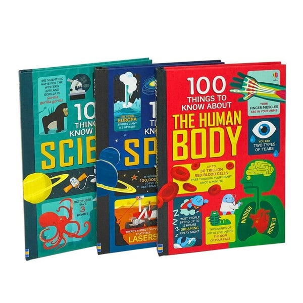 100 Things to Know About 3 Books Collection Set - Space, The Human Body, Science