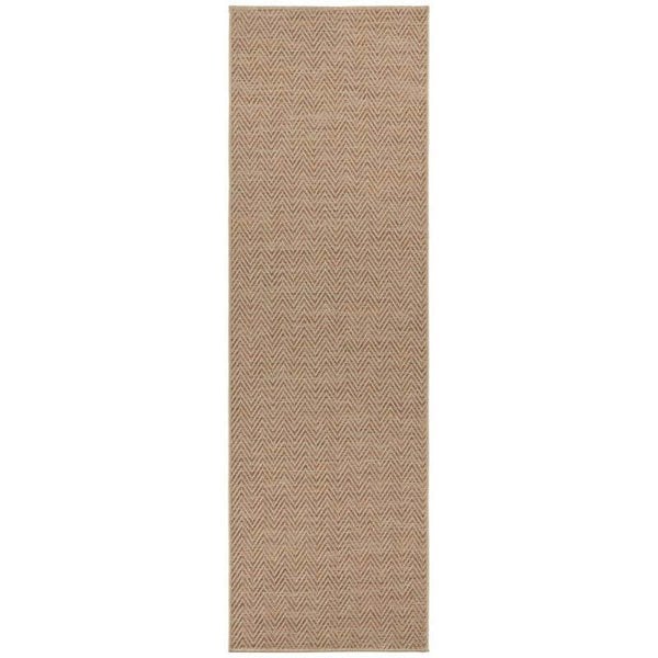 Flatwoven Indoor-Outdoor Runner Nature Chevron Design