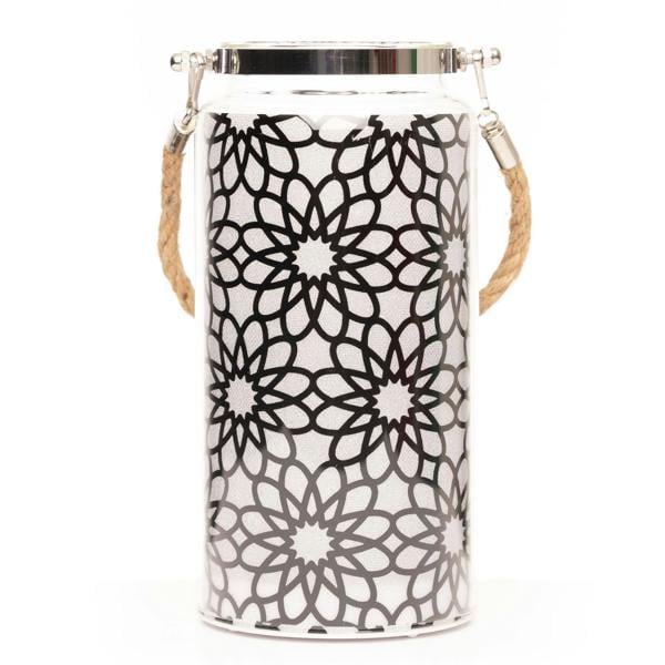 2cm Christmas Decorated Jar Table Flowers Design Black Lantern Light image 3