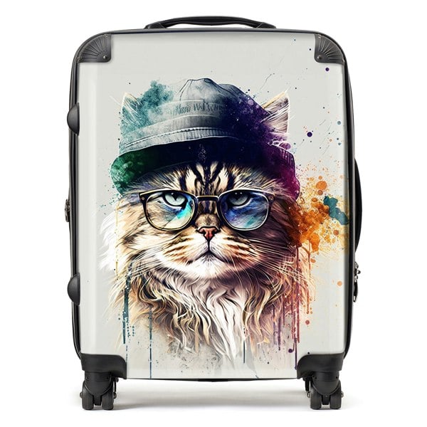 Warren Reed Siberian Cat Face Splashart Suitcase