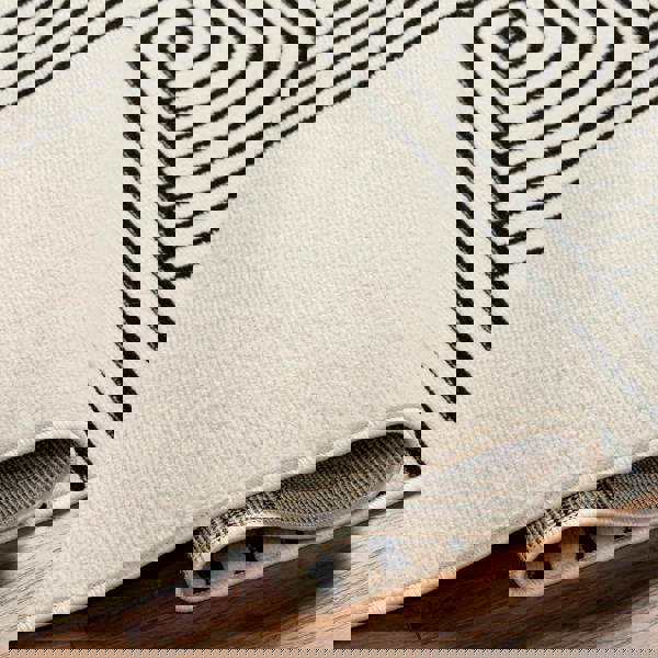 Livabliss Pisa-Modern Off-White Black Graphic Rug