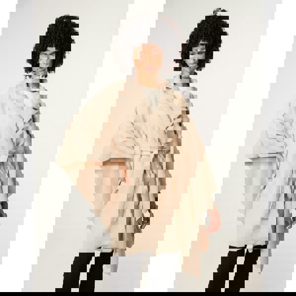 Blue Vanilla Belted Cape Coat