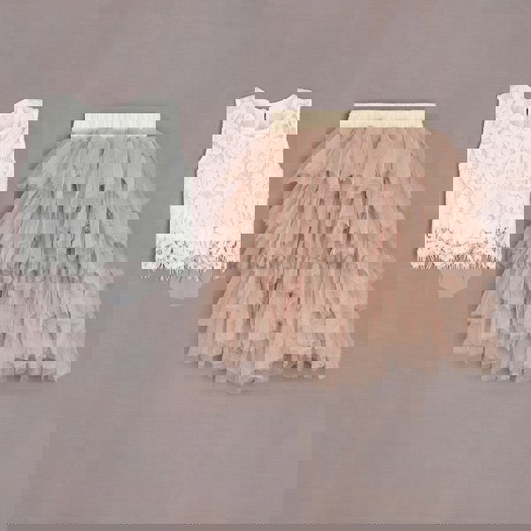 UK Flower Girl Boutique Baby Ophelia Couture Set - Latte