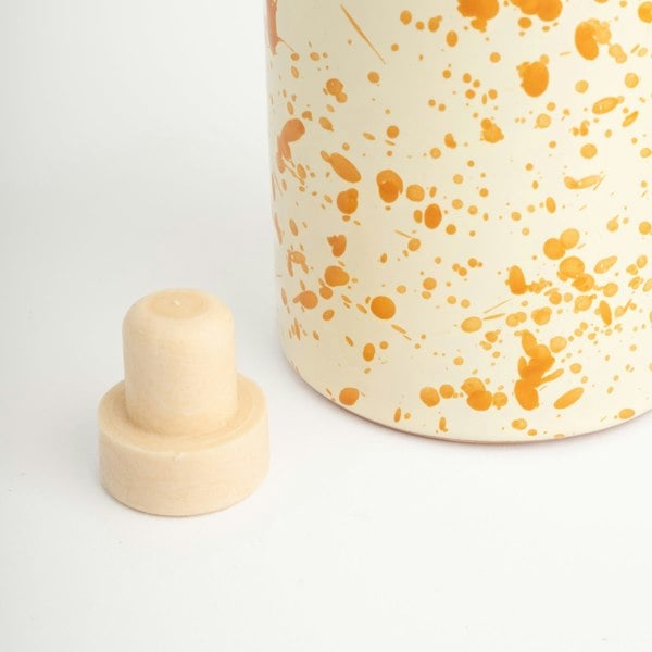 Hot Pottery Burnt Orange Oil & Vinegar Bottle
