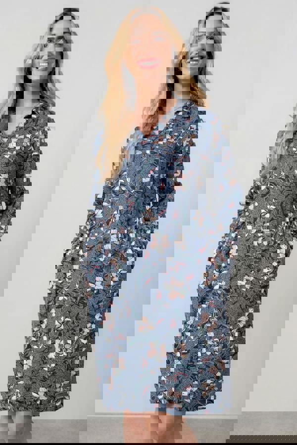 Lily & Me Emma Printed Shift Dress Navy