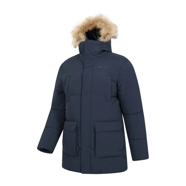 Mountain Warehouse Mens Fern Water Resistant Padded Parka - Navy
