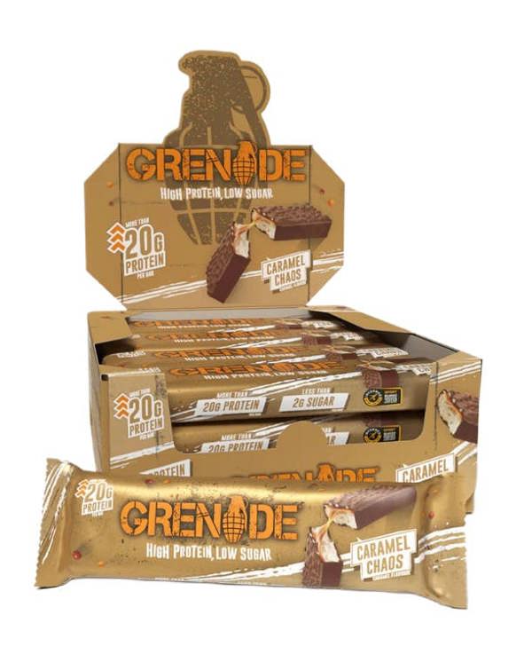 Grenade Protein Bars, Caramel Chaos - 12 x 60g
