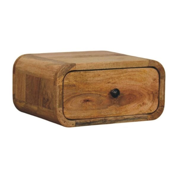 Wyld Haus Vicenza Mini Wall Mounted Mango Bedside Table with Drawer