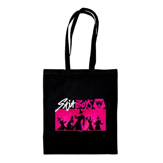 K-Pop Demon Hunters Saja Boys Tote Bag - Black/Pink