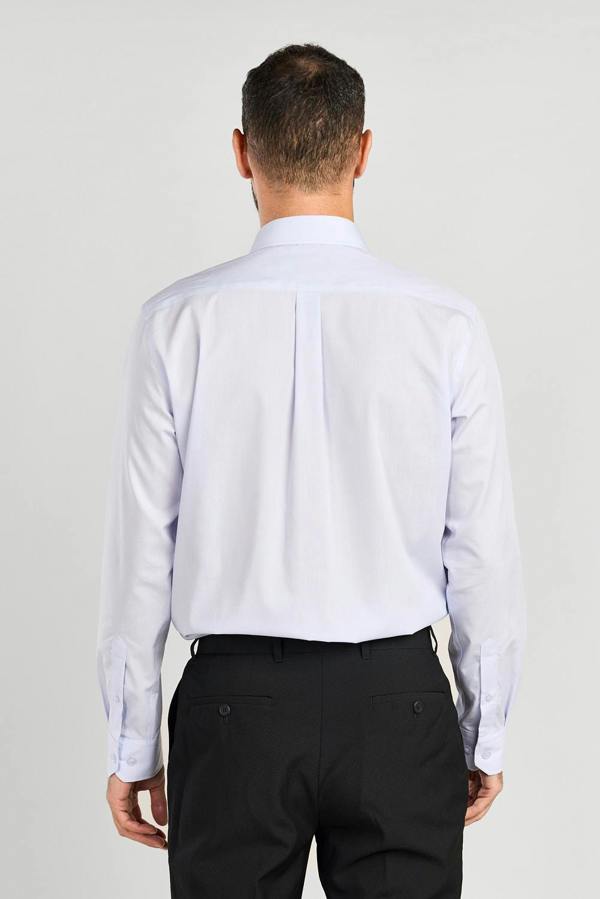 Ice Grey Long Sleeve Cotton Rich Non-Iron Shirt