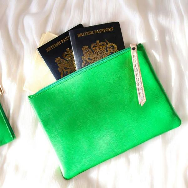 PRIMEHIDE Large Size Leather Zip Pouch