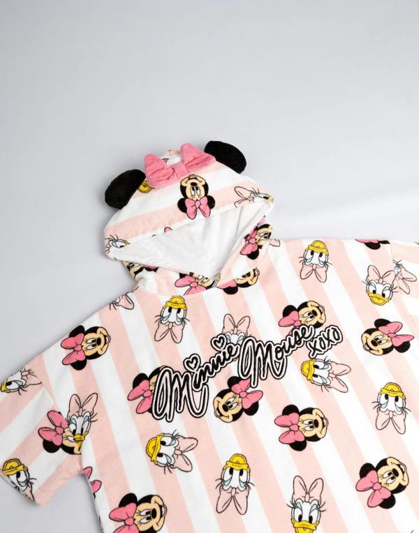 Vanilla Underground Disney Girls Pink Minnie And Daisy Poncho Towel (One Size)