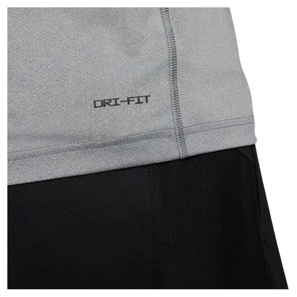 Nike Mens Dri-FIT Short-Sleeved Fitness T-Shirt - Grey/Black - 