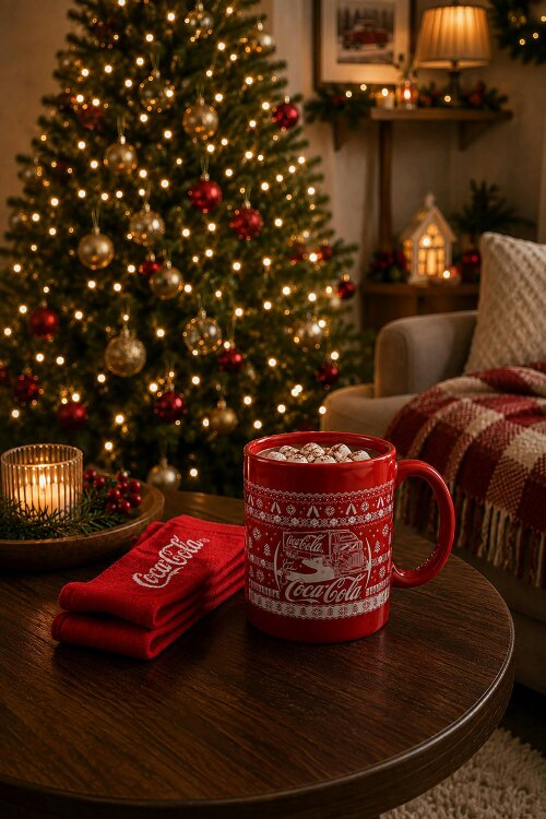 Coca-Cola Christmas Mug and Cosy Socks Gift Set