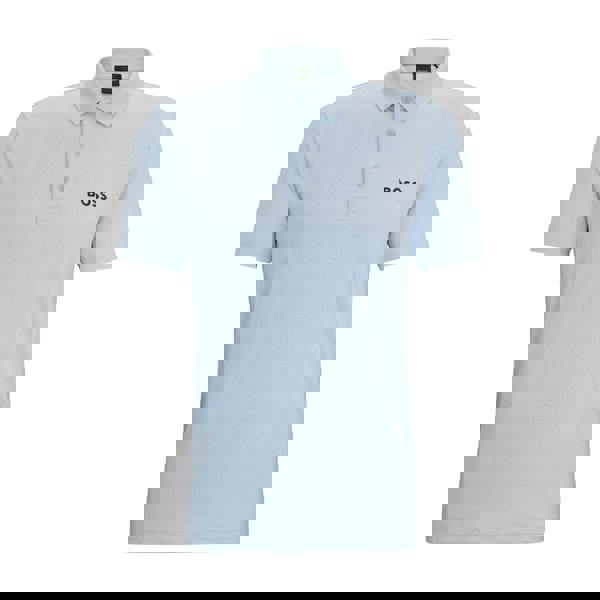 Boss Mens Paddy Tech Contrast Logo Polo Shirt - Blue - 