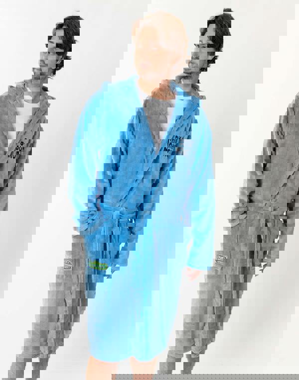 Sesame Street Unisex Blue Character Hooded Bathrobe