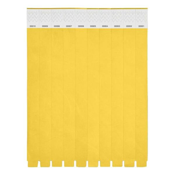 MidOcean Tyvek Wristband (Pack of 10) - Yellow - 