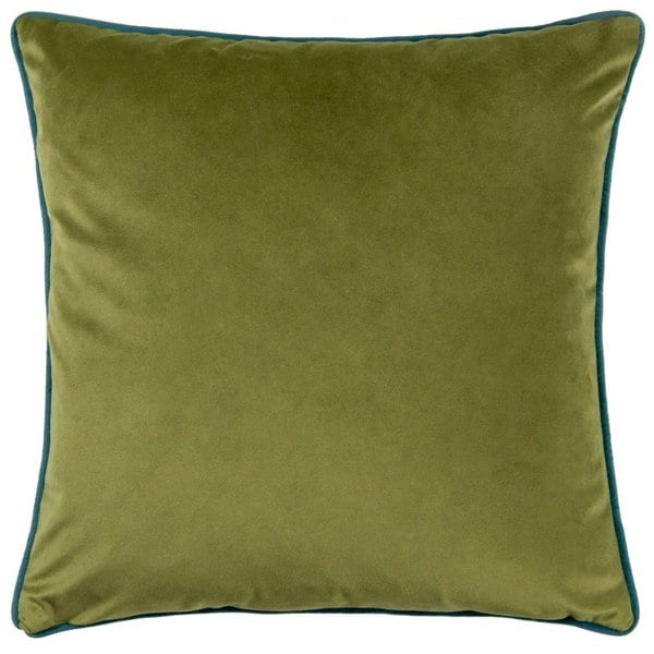 Wylder Aranya Zebra Velvet Jungle Piped Cushion Cover - Jungle Green