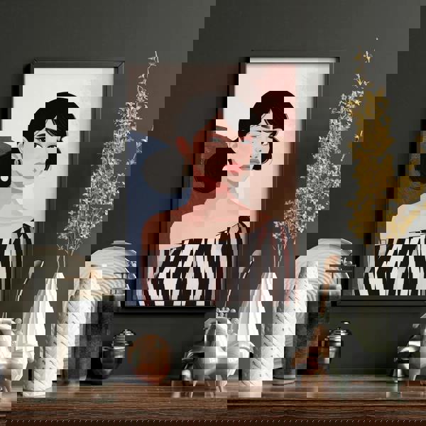 Frames Living Room | Set of 3 Boho Women Wall art Prints