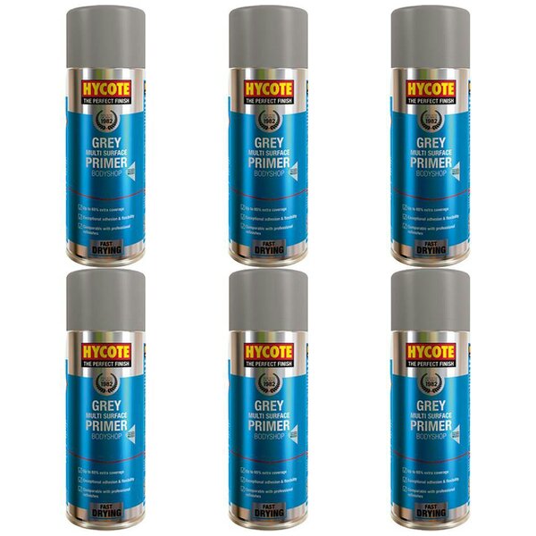 Hycote 6X Hycote Bodyshop High Build Grey Spray Paint 400ml