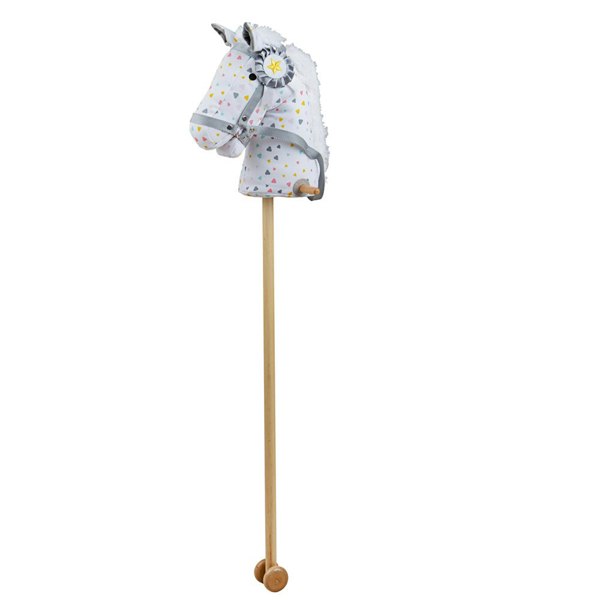 Bigjigs Toys Wooden Patterned Hobby Horse - Easy Grip Handles